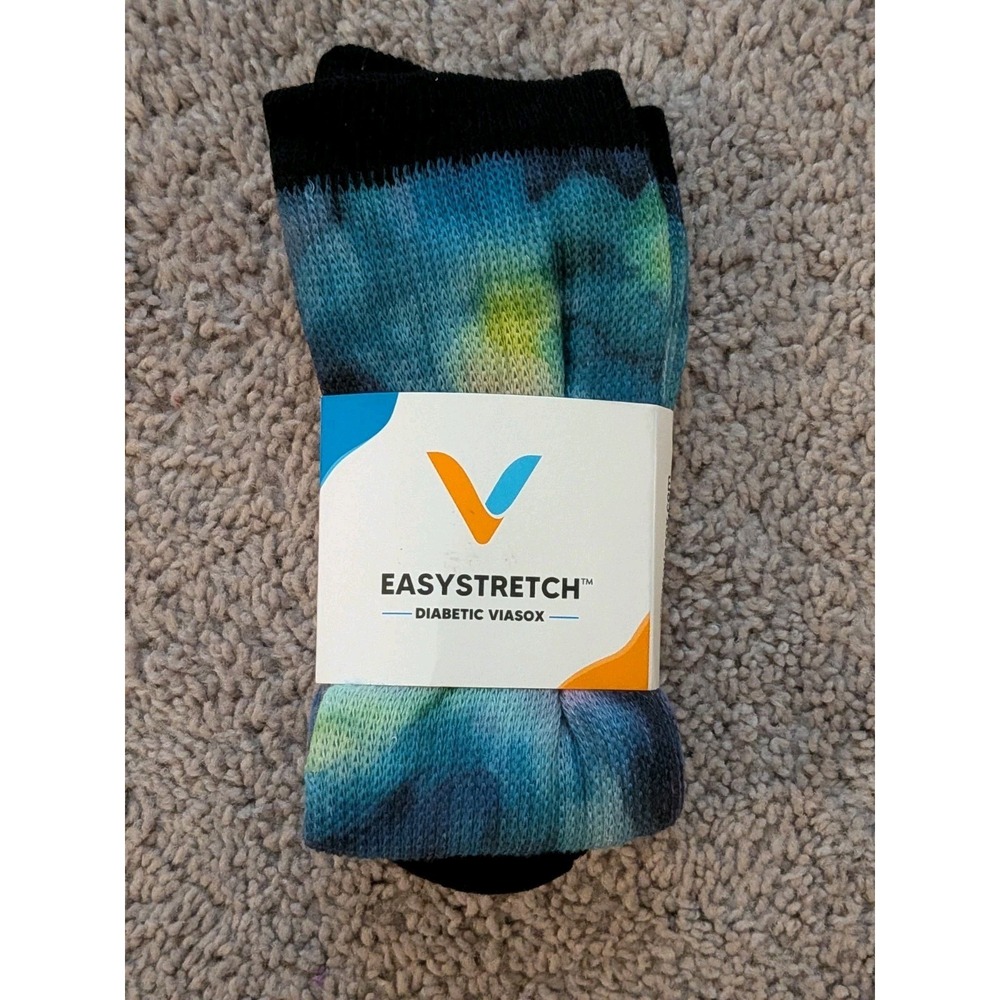 NWT Viasox Easystretch Socks Northern Lights Large Mens 9-12 Womens 10-13
